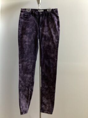Purple tie dye skinny jeans